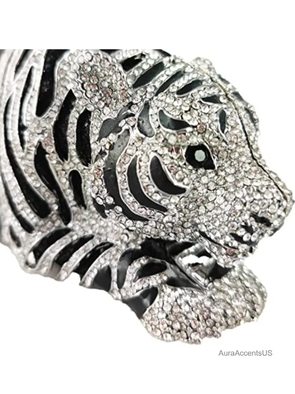 Tiger Rhinestone Clutch Purse Evening Bag Sparkly Bridal Wedding Crystal Clutch